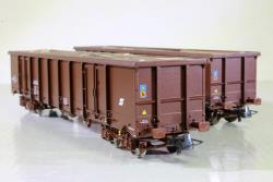 ROCO HO - art. 76075 - OBB Rail Cargo Austria (RCW) - Coppia carri serie Eanos completi di carico fasciame in legno - Epoca VI