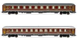 RIVAROSSI HO - art. HR 4266 - FS set 2 carrozze UIC-X tipo 1975/1979 1° e 2° classe - livrea Rosso Fegato - Epoca IV , RIVAROSSI HO - art. HR 4266 - FS set 2 carrozze UIC-X tipo 1975/1979 1° e 2° classe - livrea Rosso Fegato - Epoca IV - tetto grigio liscio - dotate di gancio estraibile a norme NEM e cinematisco per allontanamento timoneria in curva
Modello in offerta speciale a 76,80 Euro (Listino 85 Euro)