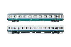 RIVAROSSI HO - art. HR 4286 - FS set 2 carrozze UIC-Z 2 classe (ex 1 classe)rinnovate (progetto 901/300)livrea XMPR Epoca VI, RIVAROSSI HO - art. HR 4286 - FS set 2 carrozze UIC-Z 2 classe (ex 1 classe)rinnovate (progetto 901/300)livrea XMPR Epoca VI - dotate di gancio estraibile a norme NEM e cinematisco per allontanamento timoneria in curva
Modello in offerta speciale a 107,10 Euro (Listino 119 Euro)