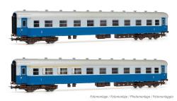 RIVAROSSI HO "linea Treno Azzurro" art. HR4290 - FS set convoglio completamento "Treno Azzurro" composto da carrozza di mista 1-2 cl. e una carrozza di 2 cl. serie 1959 Ep.III-IV , RIVAROSSI HO "linea Treno Azzurro" art. HR4290 - FS set convoglio completamento "Treno Azzurro" composto da carrozza di mista 1-2 cl. e una carrozza di 2 cl. serie 1959 Ep.III-IV 
Stupende carrozze molto dettagliato con fine arredo interno; ogni carrozza completa di cinematismo per allontanamento timoneria in curva e ganci ad innesto a norme Nem
Prodotto in offerta speciale a 87,20 (listino 96,90)