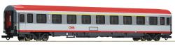 ROCO HO - art. 74344 - OBB Carrozza passeggeri Eurofima tipo Z di 1a classe - Livrea Grigio-Rosso Epoca VI , ROCO HO - art. 74344 - OBB Carrozza passeggeri Eurofima tipo Z di 1a classe - Livrea Grigio-Rosso Epoca VI - Carrozza passeggeri tipo Amz delle Ferrovie federali austriache. Modello dotato di climatizzazione.

■ Modello con disegno "Upgrading" e marchio denominativo "ÖBB" - per la formazione di un tipico treno Eurocity

Nel marzo 2002 sono comparsi i primi veicoli Z1 per il traffico a lunga distanza di diversi tipi, i cui anni di costruzione risalgono alla prima serie Eurofima del 1977: Le carrozze sono state riverniciate in tonalità rosso-grigio ed eseguite con arredamento modificato.
Circolano regolarmente in Europa compresa Italia
Modello dotato di cinematismo per allontanamento timoneria in curva - ganci estraibili a norme Nem
