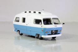 BREKINA HO art. BOS 87780 - Mercedes L 206 Orion II, Camper bicolore bianco/celeste 1975