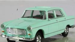 BREKINA HO art. 29023 - Peugeot 404 gialla tetto apribile, BREKINA HO art. 29024 - Peugeot 404 grigio tetto apribile - immancabile sui plastici e diorami italiani in Epoca IV-V - Modello molto dettaglato 