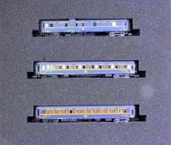 ARNOLD N HN4401 - CIWL Train Bleu - Set 3 carrozze composto da 1 Furgone bagagliaio e 2 carrozze letti - Epoca III