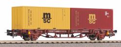 PIKO HO art. 97153 - FS Carro portacontainer con 2 container "MSC" Epoca V, PIKO HO art. 97153 - FS Carro portacontainer con 2 container "MSC" Epoca V
Gancio a norme NEM e dispositivo per allontanamento timoneria in curva
Modello in offerta speciale a 24 Euro (Listino 28,40)