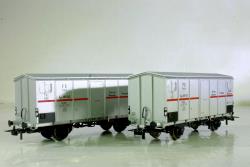 Rivarossi HO - art- HR 6562 FS Set tre carri refrigeranti a 2 assi tipo Hgb con cassa metallica in livrea alluminio e fascia rossa - Epoca IIIb