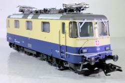 TRIX HO - art. 25100-A SBB CFF - Locomotiva elettrice Re 4.4 in livrea TEE Rheingold blu cobalto/beige numero di servizio 421 387-2. - Epoca VI - SOUND