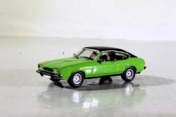 BREKINA HO - art. PCX870645 Ford Capri MK II verde tetto nero., 1974 , BREKINA HO - art. PCX870645 Ford Capri MK II verde tetto nero., 1974 - Immancabile sui plastici e diorami italiani in Epoca IV - Modello molto dettagliato