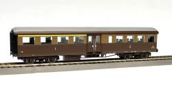 Os.kar HO - art. OS-3360 FS Carrozza Corbellini 3mista di 1-2 Cl. Serie ABz 69.184 Livrea Castano Isabella Epoca III