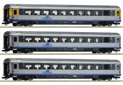 Roco HO - art. 6200033 CIS/SBB/FS Set 2 di tre carrozze EuroCity della Soc. Cisalpino - Epoca V