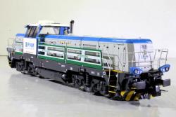 Rivarossi HO art. HR2924 FNM FNM Locomotiva diesel da manovra Effishunter 1000 in livrea grigio, blu e verde di Trenord, ep. VI