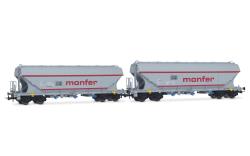 RIVAROSSI HO - art. HR6677 - I-ERSA set di 2 carri tramoggia per trasporto cereali a pareti piane della Ditta 