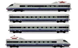 RIVAROSSI H0 - art- HR2963 ETR 470 Cisalpino, Set base di 4 unità, treno ad alta velocità ad assetto variabile ETR 470, livrea d'origine con fascia anteriore rossa, Epoca V