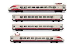 RIVAROSSI H0 - art- HR2962 FS TRENITALIA ETR 460 Set di 4 unità, treno ad alta velocità ad assetto variabile livrea "Frecciabianca", ep. VI, RIVAROSSI H0 - art- HR2962 FS TRENITALIA ETR 460 Set di 4 unità, treno ad alta velocità ad assetto variabile livrea "Frecciabianca", ep. VI
Un capolavoro della terza generazione del Pendolino FS, riprodotto oggi con un livello di dettaglio e tecnologia all’altezza del suo fascino originale.

'ETR.460 è un elettrotreno italiano monotensione ad alta velocità dotato di assetto variabile (Pendolino), costruito da Fiat Ferroviaria per conto delle Ferrovie dello Stato tra il 1993 e il 1995
Dovendo circolare prevalentemente su linee di montagna, la velocità massima venne limitata a 200 km/h. A partire dal 2008 gli ETR 460 ricevettero la nuova livrea Frecciabianca
Dati del modello
- Riproduzione dell’ETR 460 nell’inedita versione in livrea di attuale
- Nuovo impianto elettrico con presa decoder 21MTC su carrozza motrice e carrozza folle
- Riproduzione funzionante del terzo faro sulle carrozze di testa
- Fischi e trombe su carrozze di testa coerenti con la versione riprodotta
- Riproduzione dell arredo interno
- Timoneria con cinematismo per allontanamento dei ganci in curva
Un pezzo imprescindibile per chi ama la storia del trasporto ad alta velocità europea!
Modello in offerta speciale a 339 Euro (Listino 339,90)